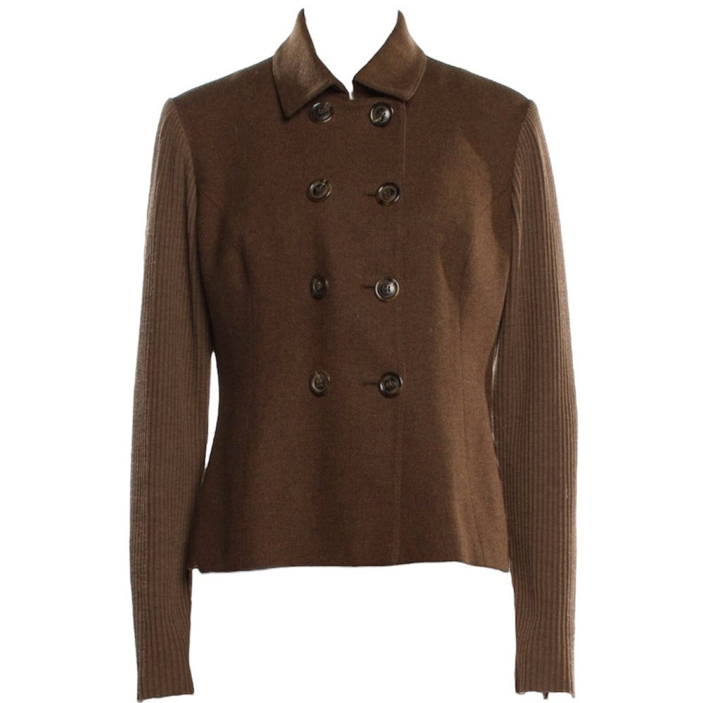 Piazza Sempione Chocolate Double-Breasted Blazer